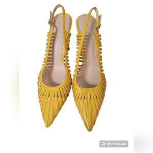 Zara Yellow heels size 8